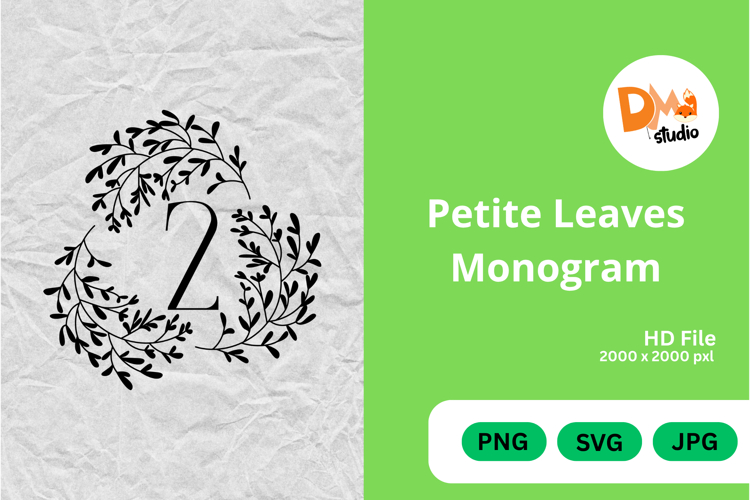Petite Leaves Monogram
