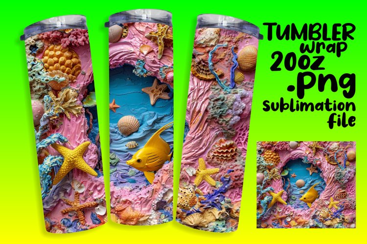 Ocean Bliss 3D Wall Tumbler - Sublimation