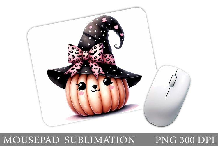 Cute Pumpkin Mouse Pad. Halloween Pumpkin Mouse Pad Design example image 1