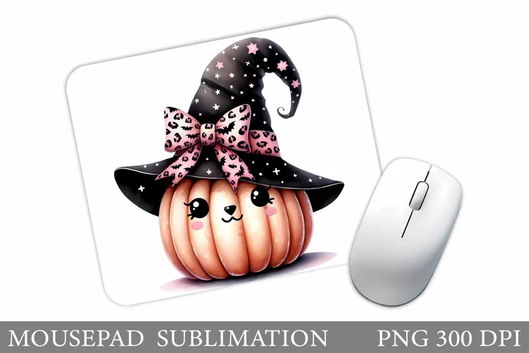 Cute Pumpkin Mouse Pad. Halloween Pumpkin Mouse Pad Design