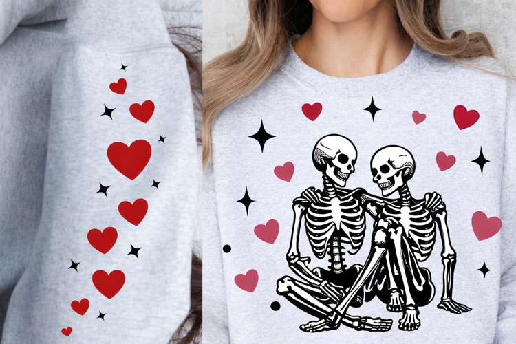 Valentines Day Skeleton PNG, Funny Valentines Day, Skeleton