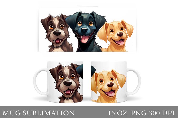 Funny Dog Mug Design. Cute Dog Mug Sublimation