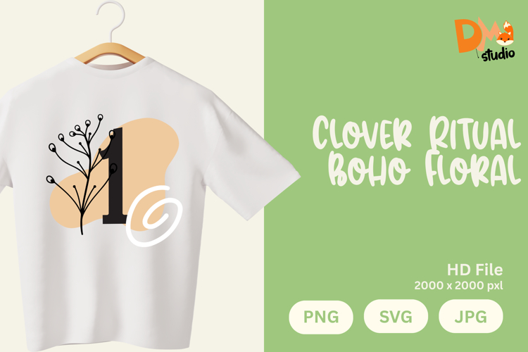 Clover Ritual Boho Floral Monogram
