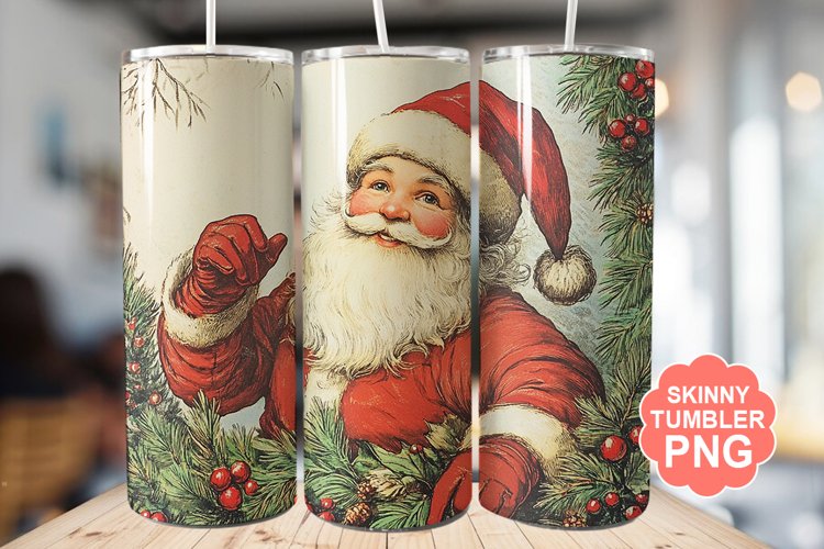 Santa Christmas Tumbler | Christmas Tumbler Wrap