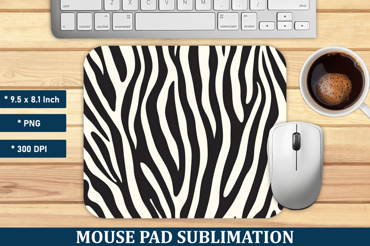 Zebra Skin Pattern Mouse Pad | Mouse Pad Sublimation