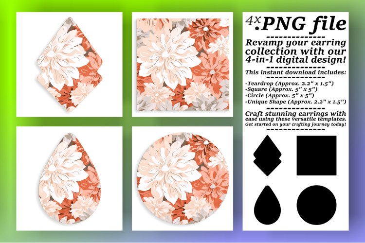 Watercolor Whimsy: Boho Flower Sublimation Patterns example image 1