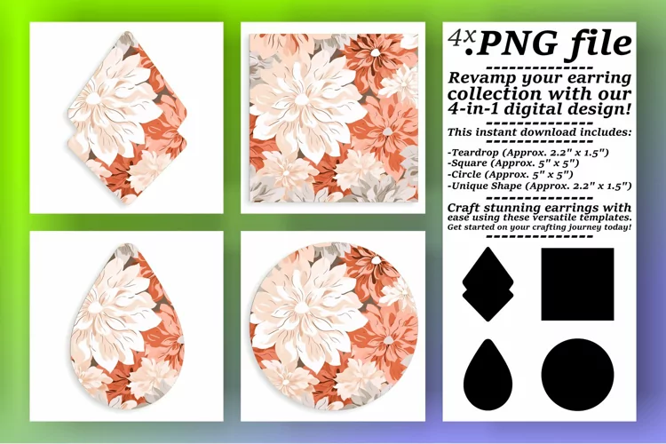 Watercolor Whimsy: Boho Flower Sublimation Patterns