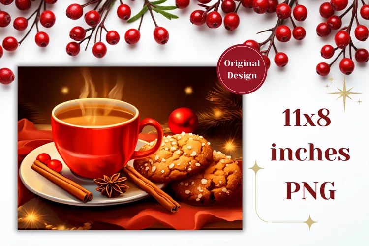 Christmas Cutting Board - Christmas Hot Coffee Sublimation