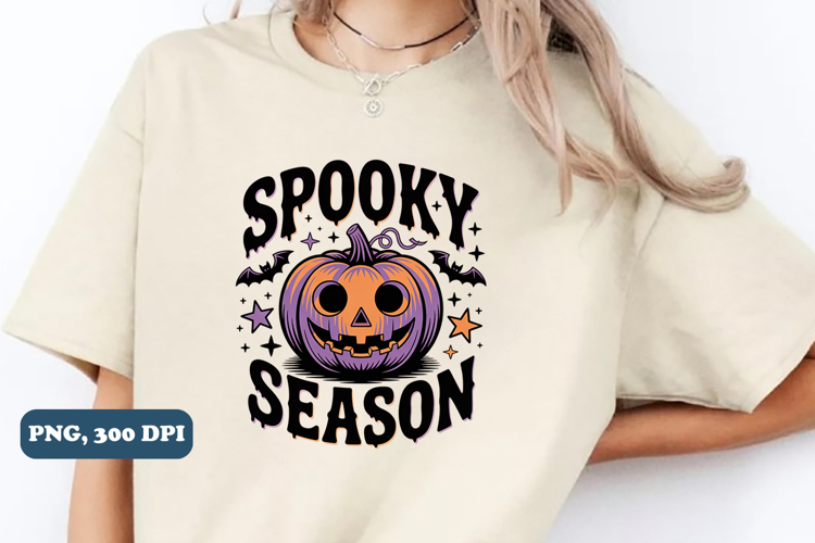 Spooky Season Png, Retro Halloween Png, Pumpkin Png
