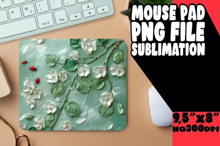 Vibrant Floral Sublimation Mouse Pad