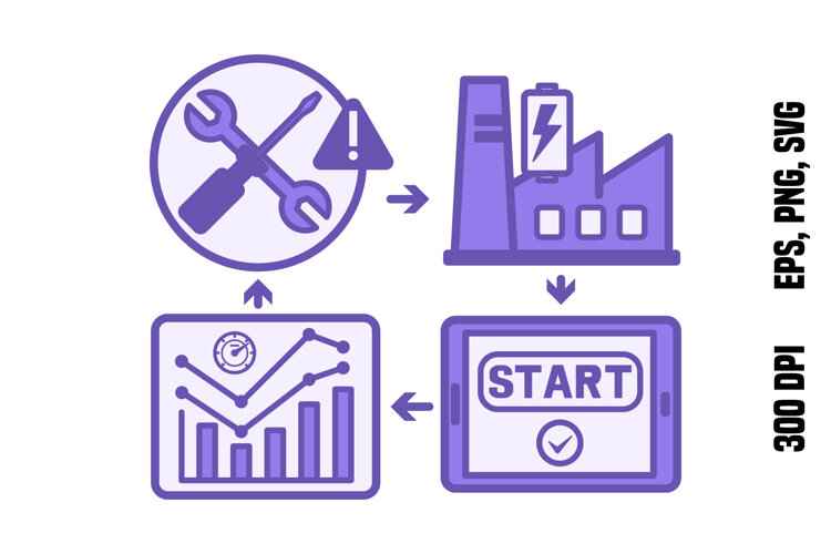 Purple Energy Efficiency Monitor Icon example image 1