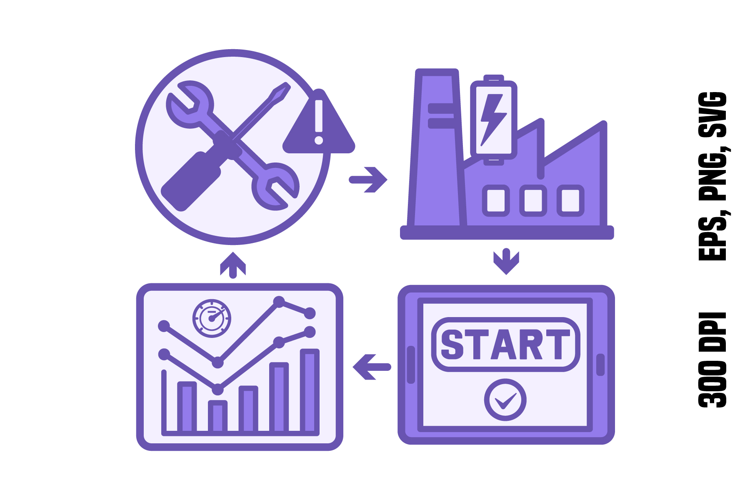 Purple Energy Efficiency Monitor Icon