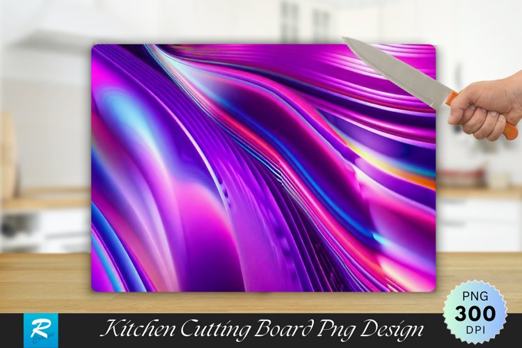 3D Purple Cutting Board Sublimation Design example image 1