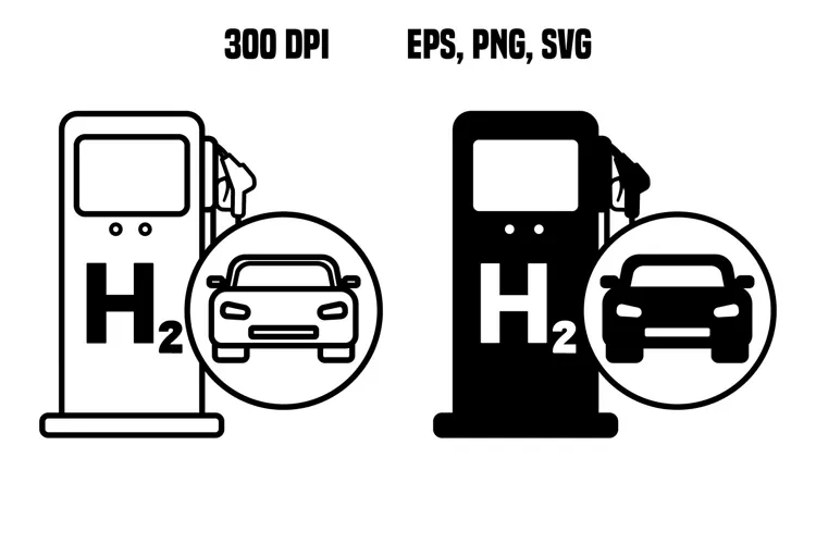 Hydrogen Refilling Icons