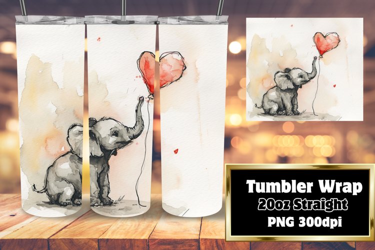 Heartfelt Love on Tumbler - Watercolor Animal Art