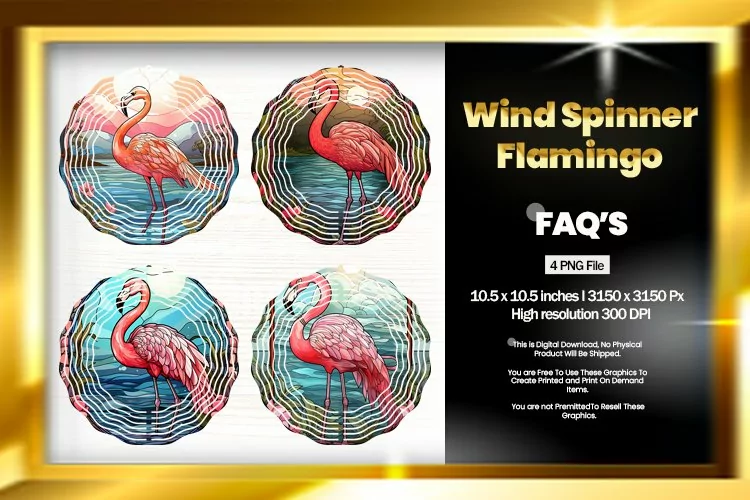 Flamingo Wind Spinner Sublimation - 04 Variations