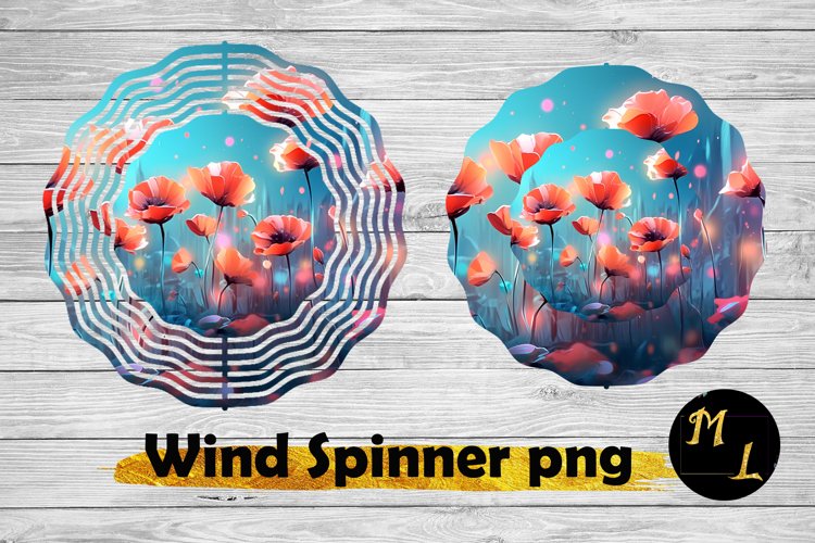 Spring Flowers Wind Spinner,Wildflowers Wind Spinner Print example image 1