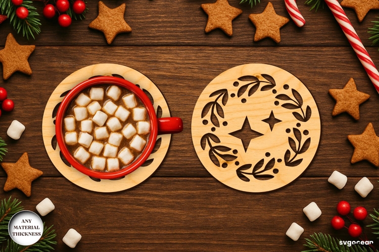 Nativity Coffee Coaster Laser Cut | Drink Coaster | SVG