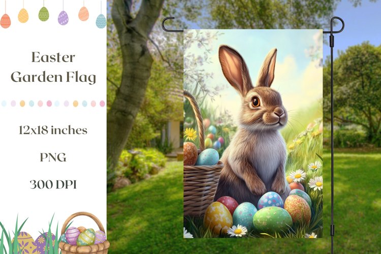 Easter Garden Flag Design, Easter Sublimation Garden Flag