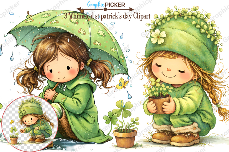 Whimsical St. Patrick’s Day Fairy PNG, St. Patrick’s Day PNG