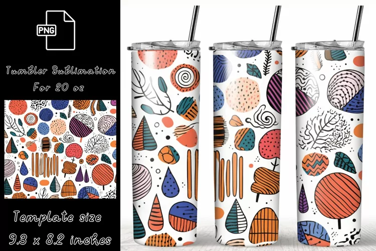 Abstract Pattern 20 oz Tumbler Wrap