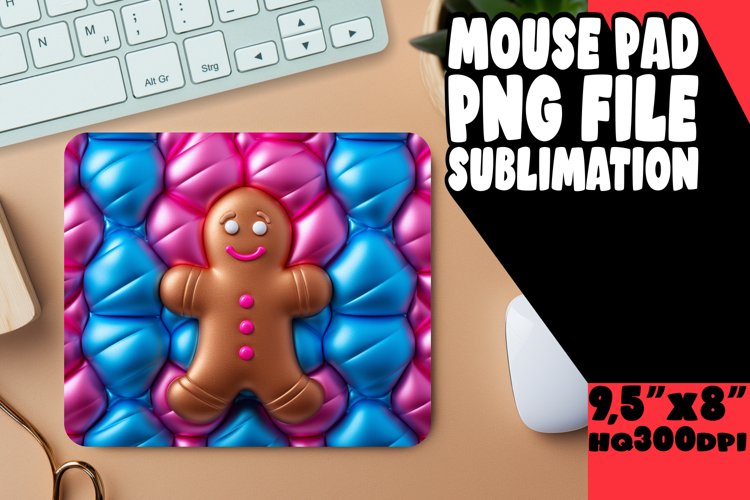 Winter Holiday 3D Inflated Christmas Mouse Pad Art
