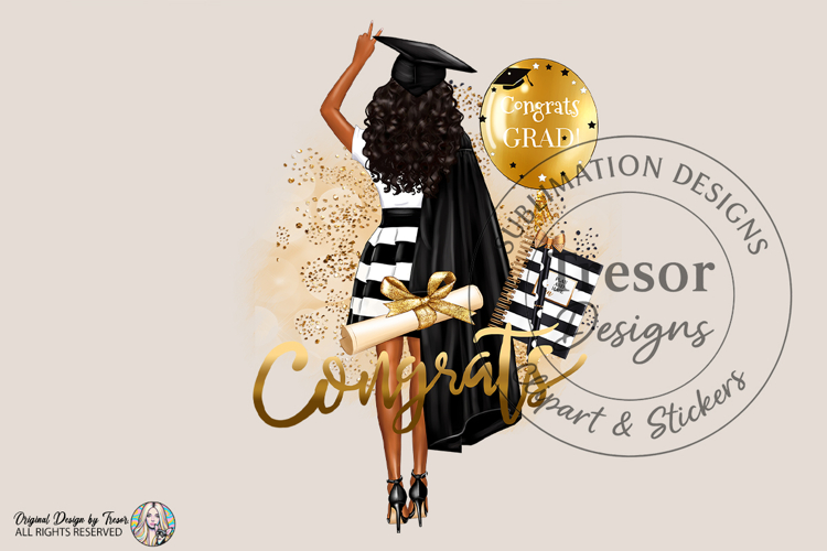 Graduation Girl PNG Congrats Grad Glam Fashion Design