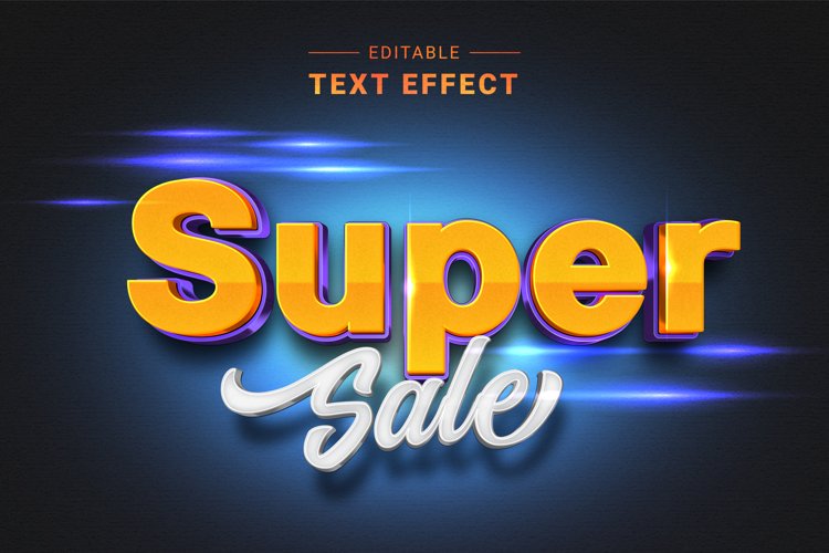 Editable Text Effect for Illustrator. Vector Graphic styles