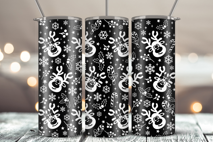 20oz Tumbler laser svg wrap|Christmas pattern svg