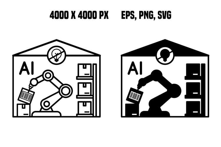Automated Dark Warehouse Icons