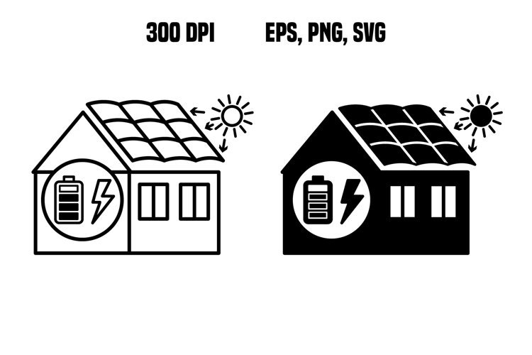 Solar Roof Tile Icons example image 1