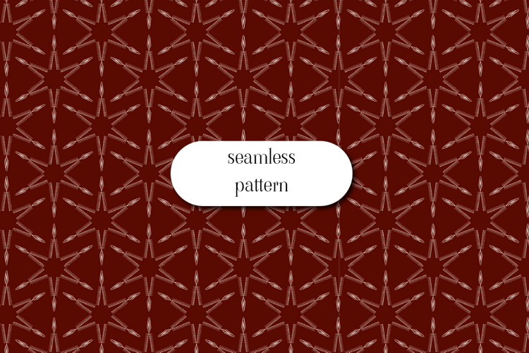 Burgundy Dotted Starburst Geometric Seamless Pattern
