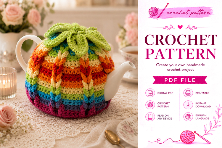 Hibiscus Tea Cozy Crochet Pattern PDF