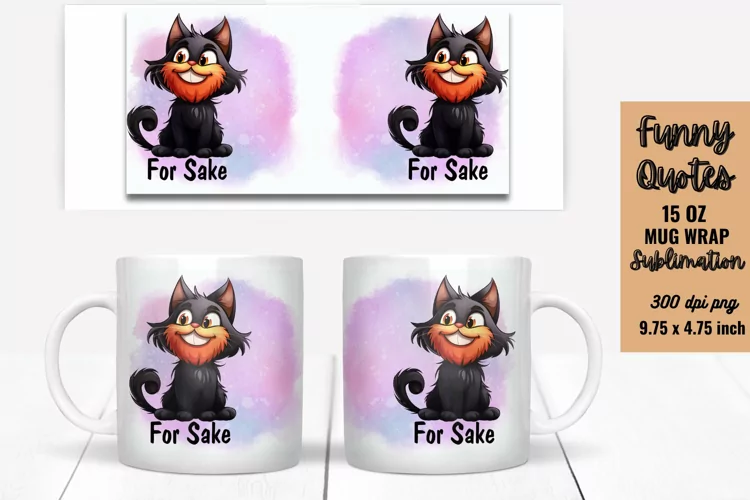 Funny Mug Wrap Sublimation, Mug Wrap PNG