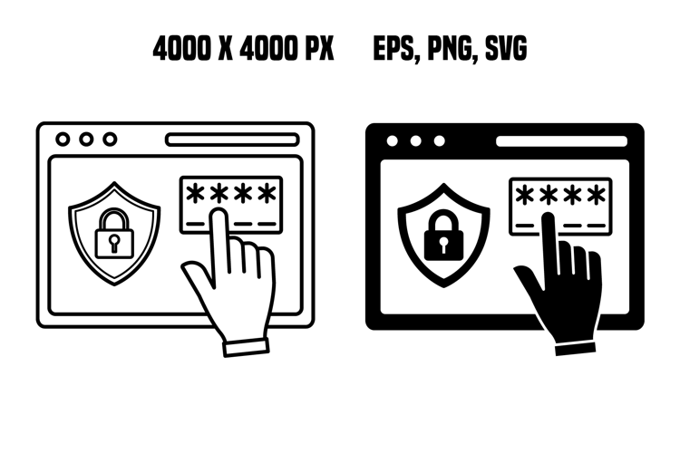 Secure Login and Authorization Icons