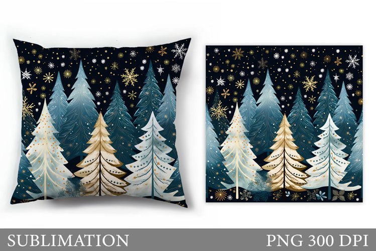 Christmas Tree Pillow Design. Christmas Tree Sublimation example image 1