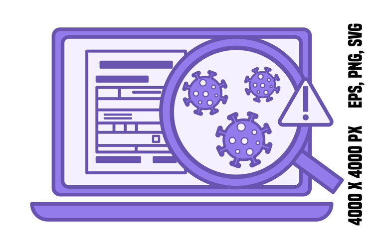Purple Malware Detection Icon example image 1