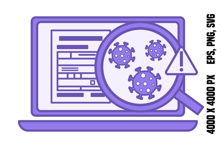 Purple Malware Detection Icon