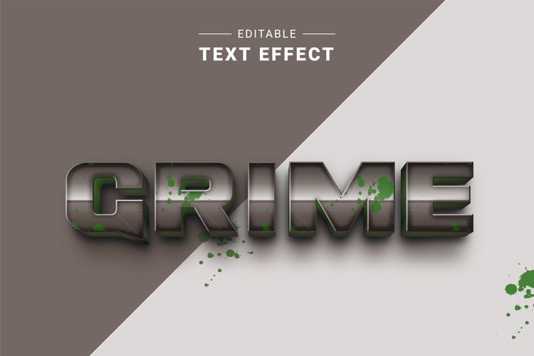 Editable Text Effect for Illustrator. Vector Graphic styles example image 1