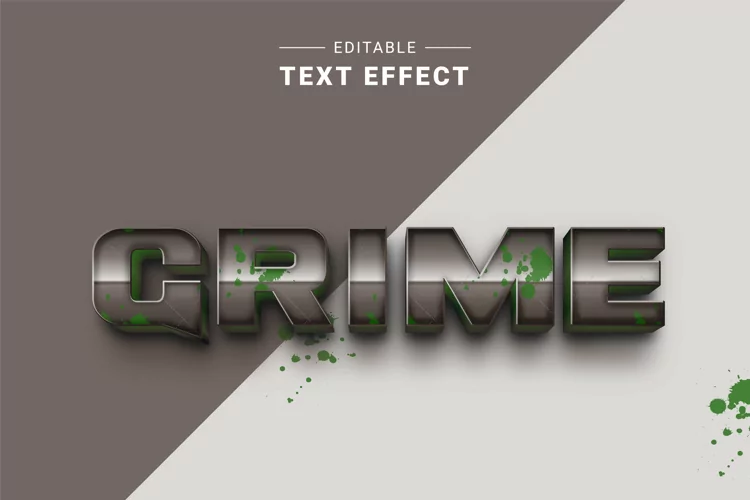 Editable Text Effect for Illustrator. Vector Graphic styles