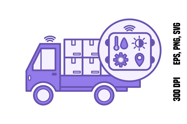 Purple Asset Tracking Tag Icon