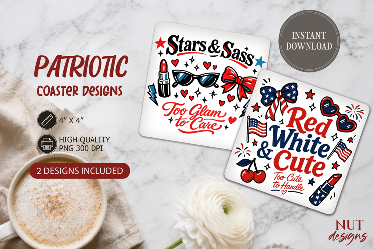 Independence Day Coaster Cute Patriotic 4th of July