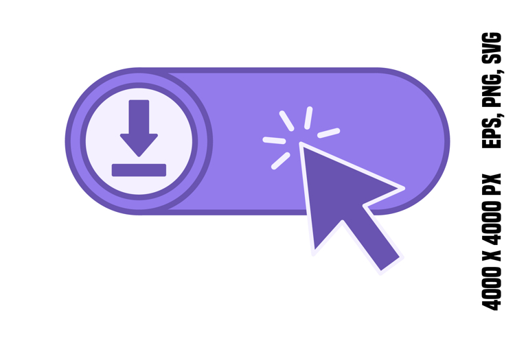Colored Click to Download Icon