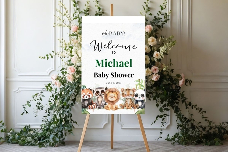 Baby Shower Welcome Sign Template 177