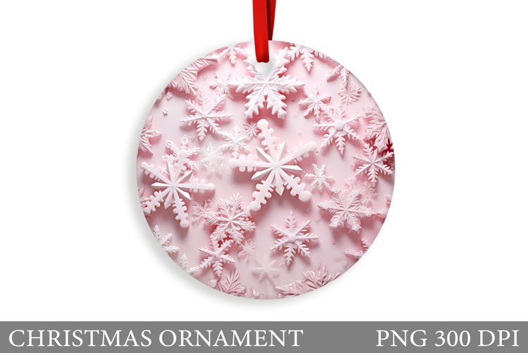Snowflakes Christmas Ornament. Winter Christmas Ornament example image 1