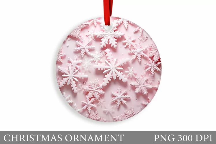 Snowflakes Christmas Ornament. Winter Christmas Ornament