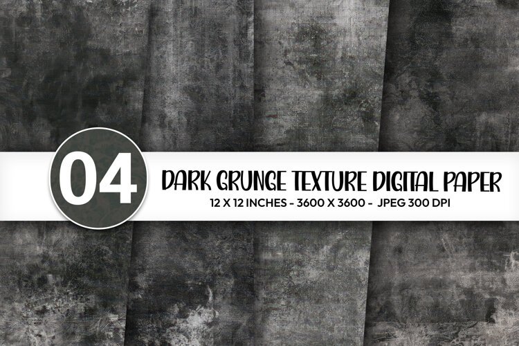 Dark Grunge Texture Digital Paper example image 1