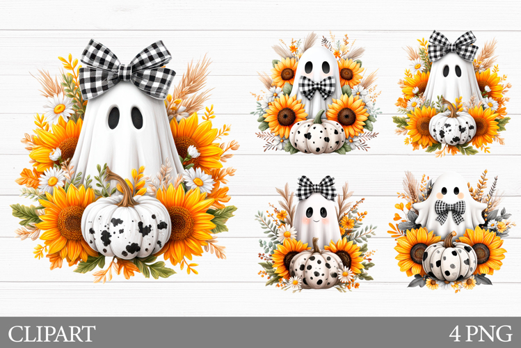 Fall Ghost Clipart. Fall Ghost Sublimation