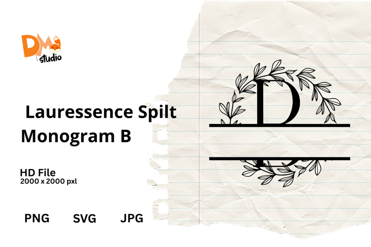 Floral Monogram Letter Svg Image 2