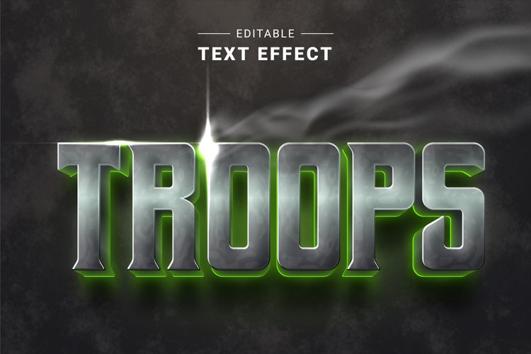Editable Text Effect for Illustrator. Vector Graphic styles